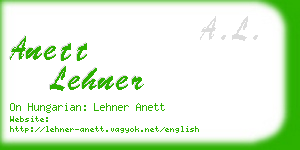 anett lehner business card